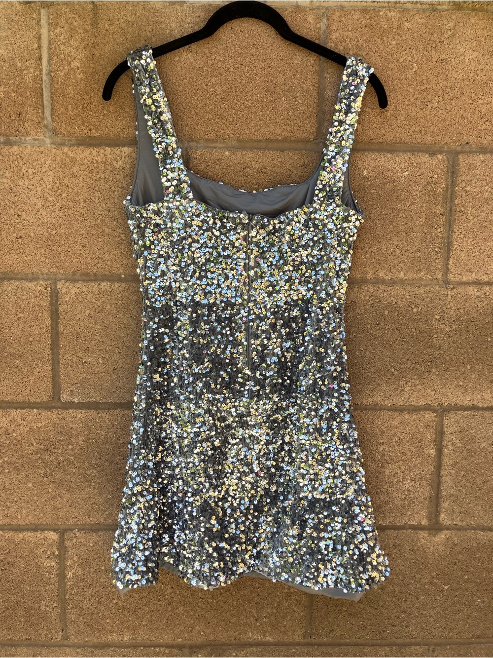 Princess Polly Silver Sequin Tank Mini Dress - Picture 2 of 8